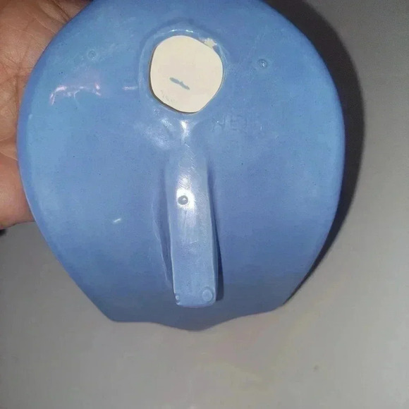 Vintage Mid-Century Blue Pottery Set Of 2 Swan Hand Towel Holder for Vanity/Bath - Picture 9 of 11